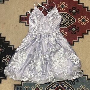 Charming Lilac Floral Kids Dress